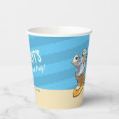 Beach Party Toevoegen Jouw naam Cool Surfen Polar Papieren Bekers (Links)