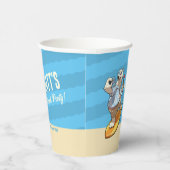 Beach Party Toevoegen Jouw naam Cool Surfen Polar Papieren Bekers (Rechts)