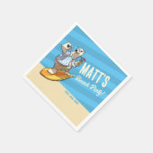 Beach Party Toevoegen Jouw naam Cool Surfen Polar Servet (Hoek)