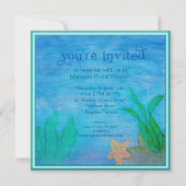 Beach Party Tropical Mermaid Personalized Kaart (Achterkant)