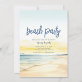 Beach Party Uitnodiging Sjabloon (Voorkant)