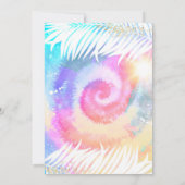 Beach Party Verjaardag Roze Tie Dye Meisje Beach P Kaart (Achterkant)