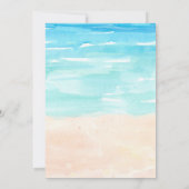 Beach Party Waterverf Birthday Uitnodiging (Achterkant)