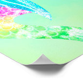 Beach party zeemeermin staarten Kinderen verjaarda Poster (Hoek)