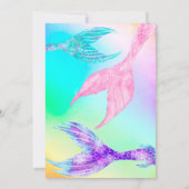 Beach party zeemeermin staarten oceaan Kids verjaa Kaart (Achterkant)