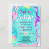 Beach party zeemeermin staarten oceaan Kids verjaa Kaart (Voorkant)