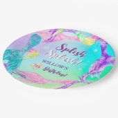 Beach party zeemeermin staarten oceaan Kids verjaa Papieren Bordje (Gekanteld)