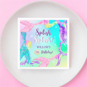 Beach party zeemeermin staarten oceaan Kids verjaa Servet