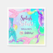 Beach party zeemeermin staarten oceaan Kids verjaa Servet (Voorkant)