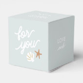 Beach Party Zeeschelp Zeesterren gepersonaliseerd Bedankdoosjes (Achterkant)