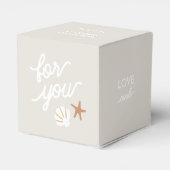 Beach Party Zeeschelp Zeesterren gepersonaliseerd Bedankdoosjes (Achterkant)