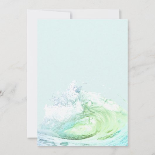 Beach Party Zomer Tropische Verjaardag Uitnodiging (Achterkant)