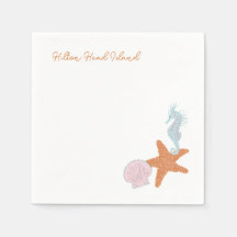 Beach Pastel Tekeningen Cocktail servetten