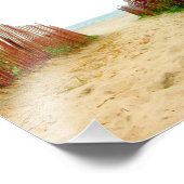 Beach Path Fence Foto Foto Afdruk (Hoek)