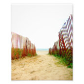 Beach Path Fence Foto Foto Afdruk (Voorkant)