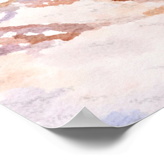 Beach Path Ocean Grass Waterverf Poster (Hoek)