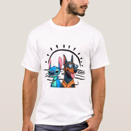 Beach Patrol: Doberman & Stich in dienst! T-shirt
