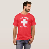 BEACH PATROL White Logo Lifeguard T-shirt (Voorkant volledig)