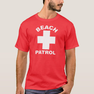 BEACH PATROL White Logo Lifeguard T-shirt