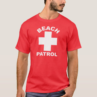 BEACH PATROL White Logo Lifeguard T-shirt