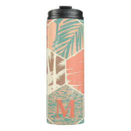 Beach Pattern Monogram Thermosbeker