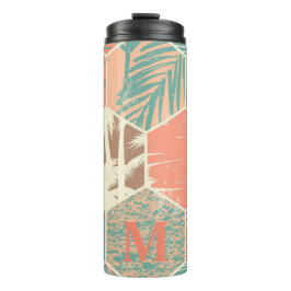 Beach Pattern Monogram Thermosbeker