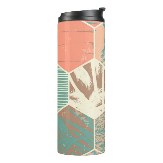 Beach Pattern Monogram Thermosbeker (Gedraaid links)