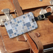 Beach Pattern Waterverf Monogram Bagagelabel