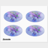 Beach Pea Flowers Ovale Sticker (Vel)