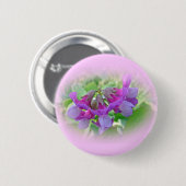 Beach Pea - Lathyrus japonicus - Wilde bloem Ronde Button 5,7 Cm (Voorkant /achterkant)