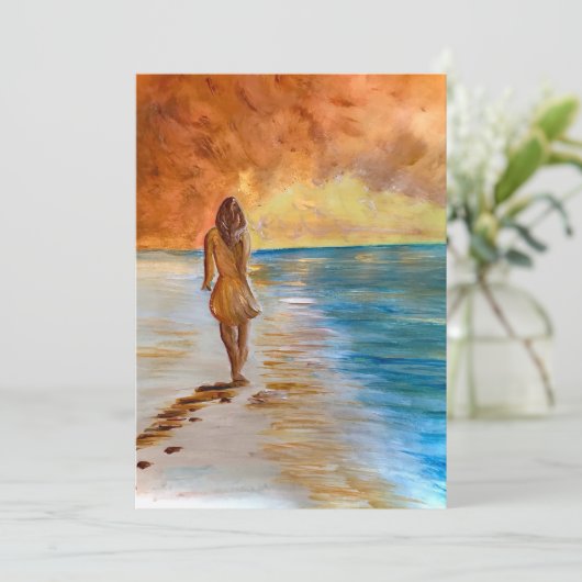 Beach Peace Bedankkaart (Staand voorkant)