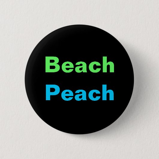 BEACH PEACH-toets Ronde Button 5,7 Cm (Voorkant)