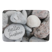 Beach Pebble Natuur Foto Inspirerend Badmat (Voorkant)