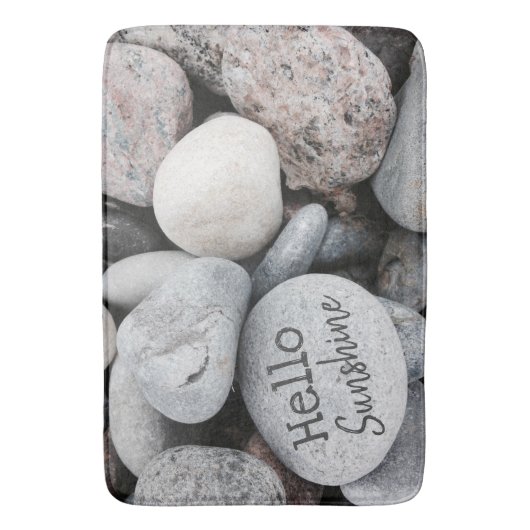 Beach Pebble Natuur Foto Inspirerend Badmat (Voorkant Verticaal)