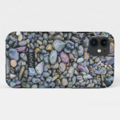 Beach Pebbles aangepaste monogram telefoondoosjes Case-Mate iPhone Case (Achterkant (horizontaal))