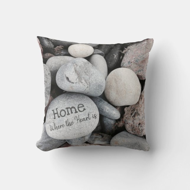 Beach Pebbles Foto Natuur Good Morning Kussen (Voorkant)