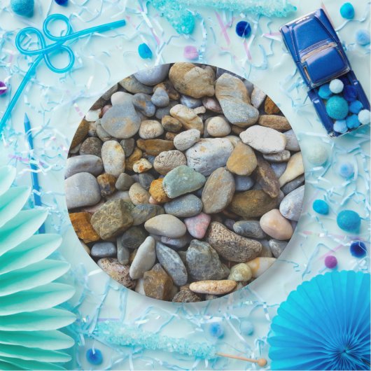 Beach Pebbles Papieren Bordje (Feest)