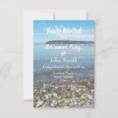 Beach Pebbles Photo Retirement Party Kaart (Voorkant)