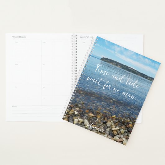 Beach Pebbles Time and Tide Chaucer Quote Planner (Display)