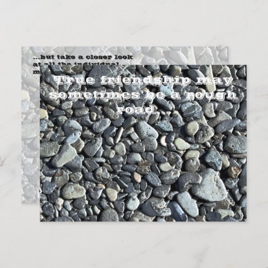 Beach Pebbles: Vriendschap - Briefkaart (Voorkant / Achterkant)