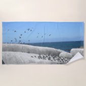Beach Penguins & Birds Beach Towel voor eenden Strandlaken (Voorkant)
