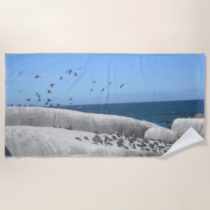 Beach Penguins & Birds Beach Towel voor eenden Strandlaken