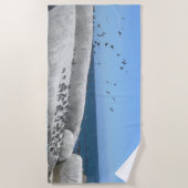 Beach Penguins & Birds Beach Towel voor eenden Strandlaken (Voorkant)