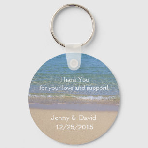 Beach Personalized Key Ring Wedding Favor Sleutelhanger