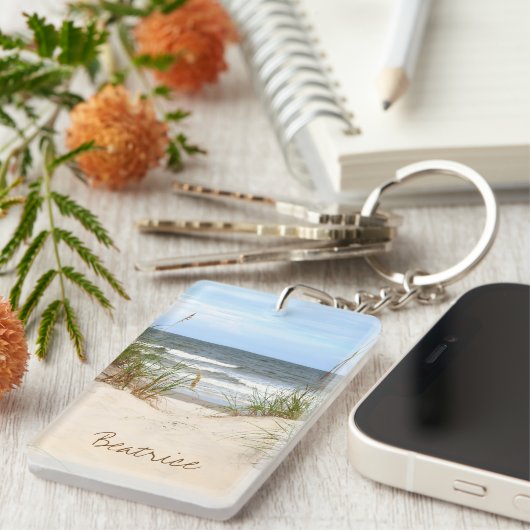 Beach Personalized Sleutelhanger (Voorkant Rechts)