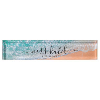 Beach Personalized Teacher Desk Name Bord Naambordje
