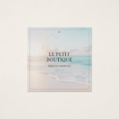 Beach Photo Boutique Clothing Display Price Label Vierkante Visitekaartjes (Voorkant)