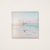 Beach Photo Boutique Clothing Display Price Label Vierkante Visitekaartjes (Achterkant)