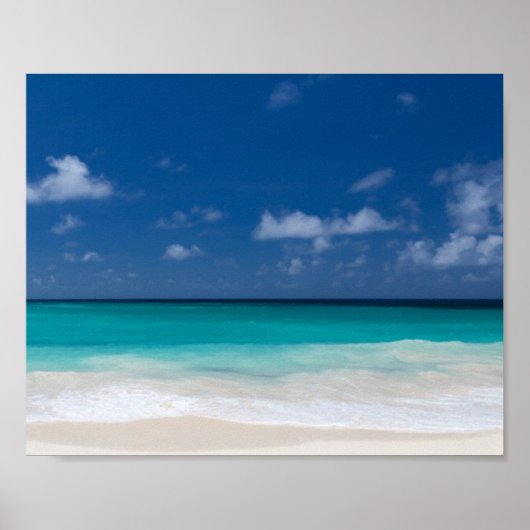 Beach Photo Caribbean Tropical Paradise Poster (Voorkant)