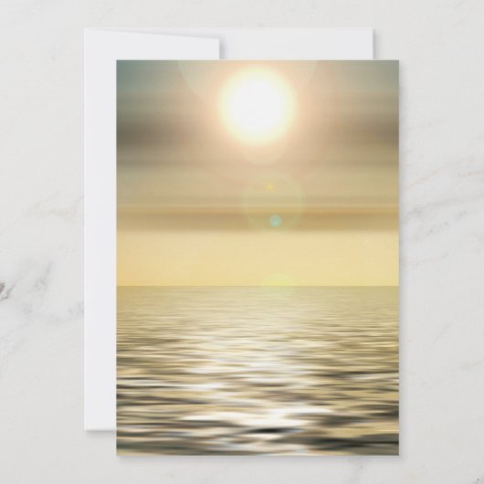 Beach Photo Celebration of Life Kaart (Achterkant)